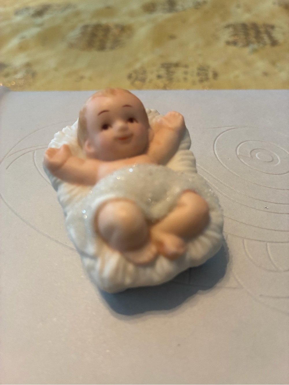 Homco White and Flesh Tone Baby Figurine 5609